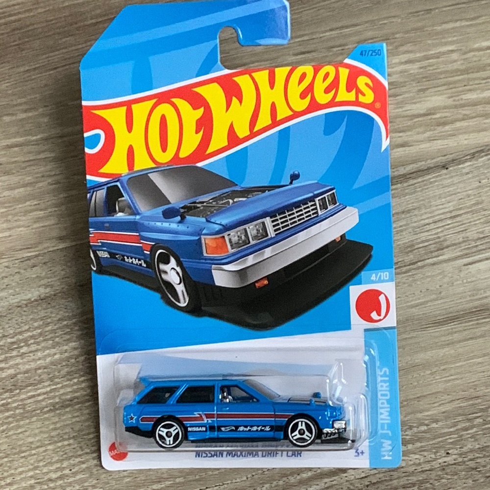 Hot Wheels Station Wagon Nissan Maxima Drift Blue Car Hotwheels JDM 2023 🆕